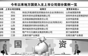 从资金加持转向产业加持 地方国资竞相入主上市民企
